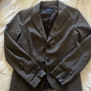 Banana Republic Blazer • brown herringbone, size 6